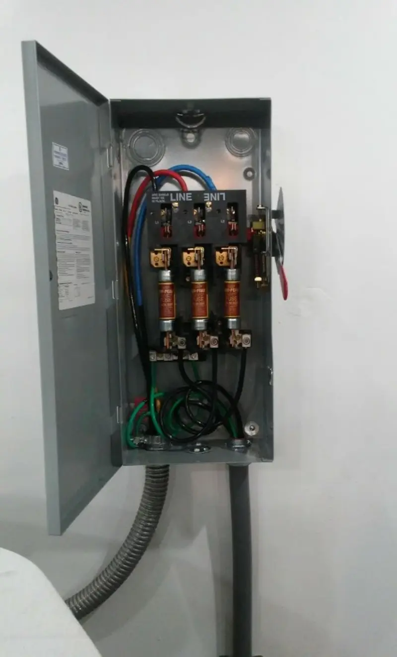 Three-phase disconnect switch installed for Electrical Wiring & Rewiring in Wheaton